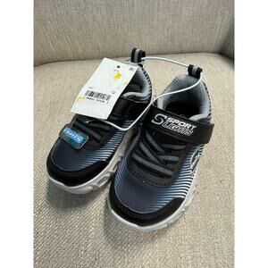 NWT Toddler Boys S Sport by Skechers Black Donny Light Up Sneakers - Size 5